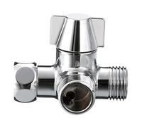 Inverseur Douche Adaptateur en T for robinet de toilette, inverseur laiton, vanne 1/2 pouce, tuyau d'eau à 3 voies, remplacement for douche rotative pour Douchette