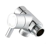 Inverseur Douche Inverseur de bras douche à 3 voies for valve, système salle bain universel, adaptateur en métal forme T, connecteur pour Douchette(Plating)