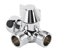 Inverseur Douche Vanne de dérivation d'eau, connecteur à trois voies for douche, adaptateur en T, robinet bidet toilette, séparateur pour Douchette