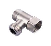 Inverseur Douche Vanne de dérivation toilettes en cuivre G1/2" T, pulvérisateur bidet, raccord douche, chauffe-eau, placage à joint direct, trois voies pour Douchette