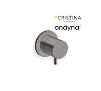 Inverseur triverde encastre complet 2 sorties chrome noir bross - CRISTINA ONDYNA TV68375