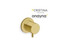 Inverseur triverde encastre complet 2 sorties or brosse - CRISTINA ONDYNA TV68396P