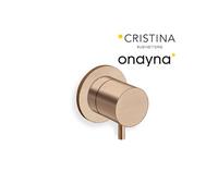 Inverseur triverde encastre complet 2 sorties or rose brosse - CRISTINA ONDYNA TV68334P