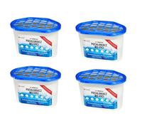 Invest Lot de 4 déshumidificateurs avec recharge de 230 g de granulés pour cuisine, salle de bain, camping-car sans électricité, absorbeur d'humidité, protection contre les moisissures et les odeurs