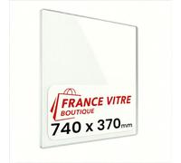 Invicta - modèle : antaya - 740 x 370 x 4 mm - Vitre d’Insert pour cheminée et poêle à Bois - Verre de Rechange Haute température - jusqu'à 800°C
