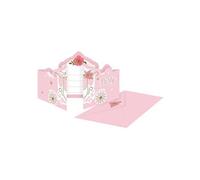 invitations avec enveloppe princesse rose 8 pièces