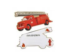 Invitations Pompiers - Lot de 8