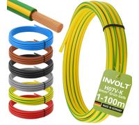 INVOLT H07V-K 6mm² Câble Dérivations 3m-100m, Fil Souple PVC Cuivre