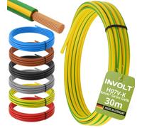 INVOLT H07V-K Câble 1 Conducteur 3m 6mm² Jaune-Vert PVC Cuivre 450/750V