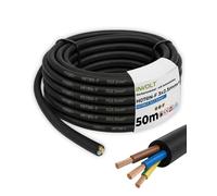 INVOLT Rallonge CEE H07RN-F 3G2,5 mm² - Câble flexible en caoutchouc avec conducteur de protection - Pour l'extérieur - Certifié VDE - 50 m