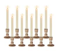 Inweder Bougeoir Bois pour Chandeliers Bugeoirs: 10 pcs Bougeoirs Rustiques Porte Bougie en Bois Bougeoir Mariage pour Centre de Table Mariage Evénement Noël ou Décoration de la Maison