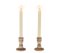 Inweder Bougeoir Bois pour Chandeliers Bugeoirs: 2 pcs Bougeoirs Rustiques Porte Bougie en Bois Bougeoir Mariage pour Centre de Table Mariage Evénement Noël ou Décoration de la Maison