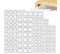 Inwee 190 Pcs Transparente Pieds Adhésifs, Amortisseur Porte Placard, Patin Antiderapant Antibruit,Patin Silicone Transparent, Butées de Protection en Caoutchouc pour Meubles, Portes, Armoires
