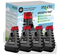 INZECTO Piège à moustiques - Dispositif pour attirer efficacement les moustiques et tuer les larves - Solution révolutionnaire pour moustiques d'extérieur simplement activée par l'eau (4 pièges)