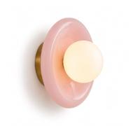 IOEDHW Applique murale en jade rose globe verre rond lampe d'appoint en pierre