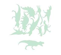 Ioensy 1 Ensemble Stickers Lumineux Muraux Décoratifs Fluorescents Autocollants Brillants PVC Fonction Glow Conçu pour Chambre Enfant Salon Bureau, Dinosaure 9X