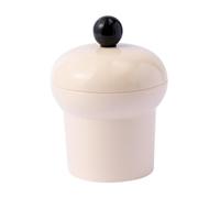 Ioensy à Bonbons/Biscuits avec Couvercle, 0,5 L, élégant et Pratique, Idéal comme Centre de Table, pour Un Anniversaire, Un Café Ou Un Restaurant, Blanc Laiteux Noir