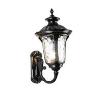 Ioensy Applique Murale Extérieure Décorative, Lanterne Murale, éclairage de Porche pour Balcon et Jardin, Noir 23 Cm X 50 Cm