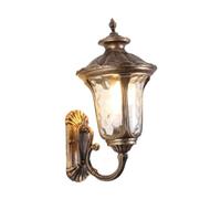 Ioensy Applique Murale Extérieure Décorative, Lanterne Murale, éclairage de Porche pour Balcon et Jardin, Bronze 23cmx50cm