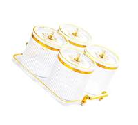 Ioensy Assiette à Fruits Secs, Hermétique pour Garde-manger, Boîte de Conservation Alimentaire, Rond Hermétique pour La Cuisine, Récipient pour A, Clair