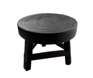 Ioensy Bas en Bois Massif Style Classique Rond en Bois Décoratif Meuble D'appoint Rond pr Entrée