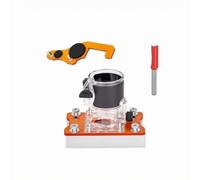 Ioensy Base de Défonceuse pour Bois Base Support Guide Socle avec Règle de Référence Intégrée pour Repères Rapides Serrage Sécurisé et Pied Compact Adaptée au Coupe-slot Affleurage Ateliers Chantiers
