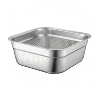 Ioensy Bassin en Acier Inoxydable Conçu pour Lavage Préparation Aliments Mélange Ingrédients Récipient Cuisine Adapté Stockage Lavage Aliments Cuisine Espace Ménager, 34cm