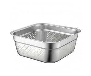 Ioensy Bassin en Acier Inoxydable Conçu pour Lavage Préparation Aliments Mélange Ingrédients Récipient Cuisine Adapté Stockage Lavage Aliments Cuisine Espace Ménager, 34cm