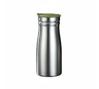 Ioensy Bouilloire en Acier Inoxydable Carafe Double Paroi Pichet Métal Verseuse Ergonomique Ouverture Large Facile à Nettoyer Adaptée pour Restaurants Cafés, 800ML, Vert Sans Poignée
