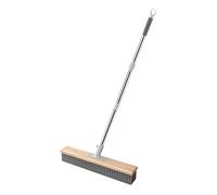 Ioensy Brosse à Manche Long Fil Acier Inoxydable Sol Brosse de Nettoyage Terrasse Fils Métalliques Grattoir à Mousse Rugueuses Balai de Nettoyage, 40cm