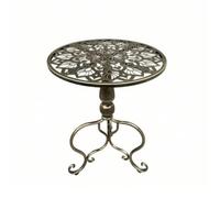 Ioensy BT Canapé Stable | Décorative, Table D'appoint Vintage Plateau en Fer, Robuste, Table D'appoint Ronde, pr lon, Angle Lecture, Balcon
