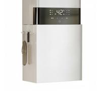 Ioensy Compteur de Boîtier tuyaux Étagère Rangement Porte-essuie-tout Crochets Acier Carbone Épaissi Installation avec Perceuse Surface sans Trous Cuisine et, 35-40-17cm