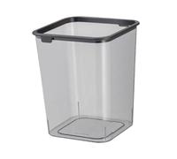 Ioensy Corbeille à Papier, Poubelle de de 15 L pour Salle de Bain, Chambre, Coiffeuse, Noir et Gris