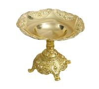 Ioensy Coupe à Fruits sur Pied, Plateau Décoratif Portable de Style Européen, Coupe à Fruits sur Piédestal pour Salle à Manger, Café, Mariage, Bureau, Centre, or