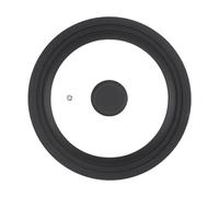 Ioensy Couvercle de Casserole, Couvercle de Rechange En Silicone pour Poêle, Accessoire de Cuisine, Couvercle Universel pour Poêle à Frire et Wok, Noir 21cm
