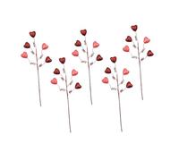 Ioensy Décoration Florale En Forme de Cœur pour La Saint-Valentin, Composition Florale Artificielle Flexible, Branches Florales pour Fête Ou Anniversaire, 5 Pièces