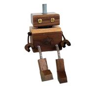 Ioensy Diffuseur D'huiles Essentielles Robot pour Voiture, En Bois, Portable, Créatif et Mignon, pour L'intérieur Du Véhicule, Noyer Noir
