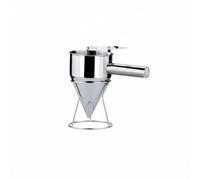 Ioensy Distributeur de Pâte Inox Entonnoir à Piston Ustensile de Pâtisserie de Crêpes Matériau Alimentaire Antirouille avec Support Débit Maîtrisé pour, 1200ML 21MM