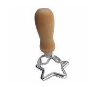 Ioensy Emporte Pièce Emporte Pièce Moule Ustensile Découpeur Outil de Pâtisserie pour Découper Sceller et Façonner Alliage de Zinc et Bois Adapté aux Cours, Étoile