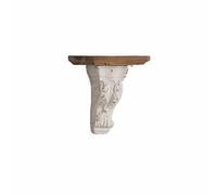 Ioensy Étagère Murale Vintage Étagère Murale Décorative Console Murale Sculptée en Bois Détail Ornemental Élégant Fixation au Mur Simple Plateau pour Petites, Petit Modèle - A3111