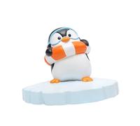 Ioensy Figurine de Pingouin Flottante pour Jardin, Statue de Pingouin Décorative, Collection Mignonne, Sculpture Animale En Résine pour Patio Ou Véranda, Bouée de Natation