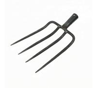 Ioensy Fourche à Bécher à Main Bêche Jardinage Dents Acier Forgé Manche Bois Poignée Traditionnelle Fonction Manuelle Adaptée pour Ameublissement Sol Préparation Plantation Extérieure