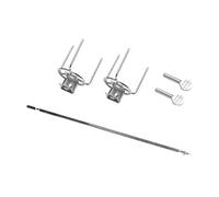 Ioensy Fourchette à Rôtir Rotative pour Poulet, Grille de Rôtissage, Rôtissoire à Poulet, Kit de Rôtisserie pour Terrasse Extérieure, 34 cm