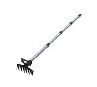 Ioensy Houe de Culture à 11 Dents Houe Râteau Outil de Jardinage Désherbeur Aérateur en Acier Inoxydable Tête Combinée pour Ameublir Niveler Les Chemins et , 4-Section Pole