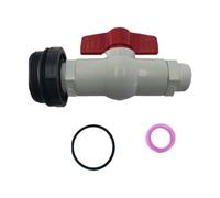 Ioensy Kit de Robinet pour Récupérateur d'eau de Pluie, Raccord pour Réservoir d'eau, Traversée de Cloison en PVC, Collecteur de Descente de Gouttièr