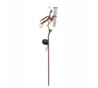 Ioensy Lampe de Pelouse Extérieure Lampe Solaire Jardin Pluviomètre Tuteur Décoratif en Métal avec Lecture Facile des Pluies et Piquet Sol Adapté au Jardin Parterre Chemin Balcon