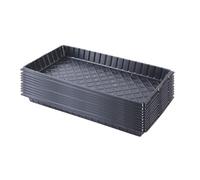 Ioensy Lot de 10 Plateaux de Semis, Bac Germination en PP pour Légumes ou Fleurs, Barquette Horticole Réutilisable pour Culture Domestique ou Serre, Plateau Propagation, 54x28cm, avec Trou