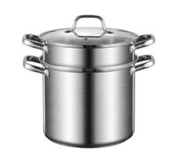 Ioensy Marmite Panier Vapeur Traparent | Compatible Induction, Inox 304, Usteile Cuisine, 22CM