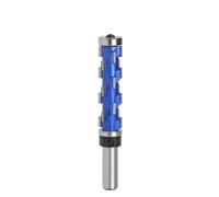 Ioensy Mèche de Défonceuse Bois Spirale Fraise Affleureuse Outil Affleurage Guidé par Deux Roulements Coupe Précise et Propre Shank Cylindrique Sécurisé , 12mm X 19mm X 65mm
