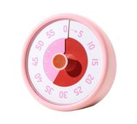 Ioensy Minuteur Visuel de avec Sonnerie, Idéal pour La Gestion Du Temps, Les Tâches Ménagères, Les Enfants et, Rose